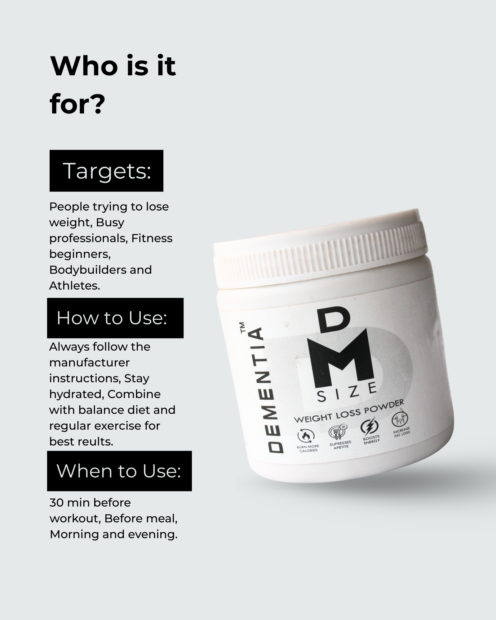 Dementia M Size Weight Loss Powder - Image 2